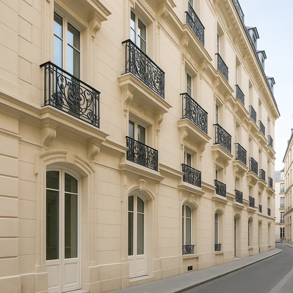 Après — Façade et coursives — immeuble résidentiel, Marseille